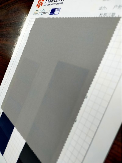 GZ-LY 成分：81%N 16%SP  幅寬：55”56  適合：戶外、三防功能、杜邦三防 側面照